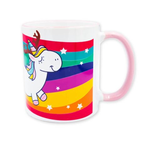 Santa, egyszarvú karácsonyi bögre