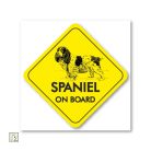 Spaniel on board sárga autómatrica (több féle spániel)
