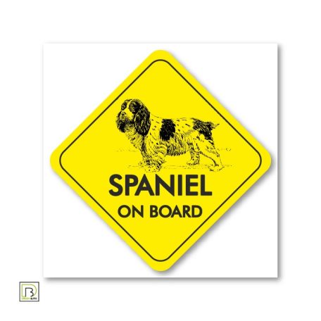 Spaniel on board sárga autómatrica (több féle spániel)