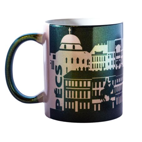 Széchenyi tér textúra zöld VARÁZS bögre