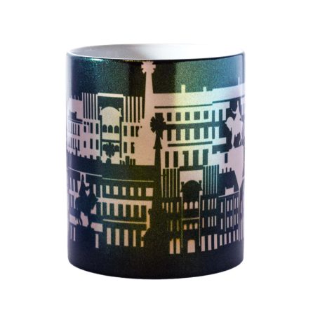 Széchenyi tér textúra zöld VARÁZS bögre