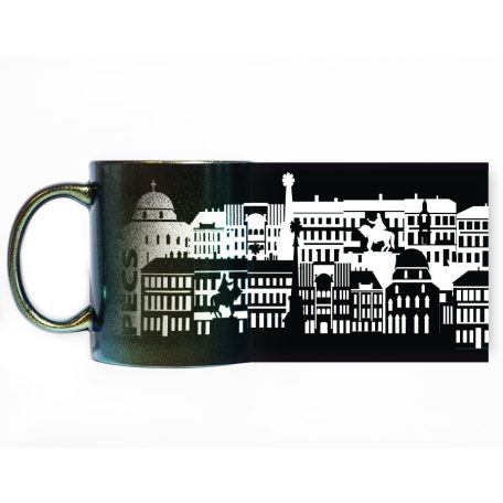 Széchenyi tér textúra zöld VARÁZS bögre