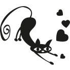 Szerelmes - tappancsos cica matrica