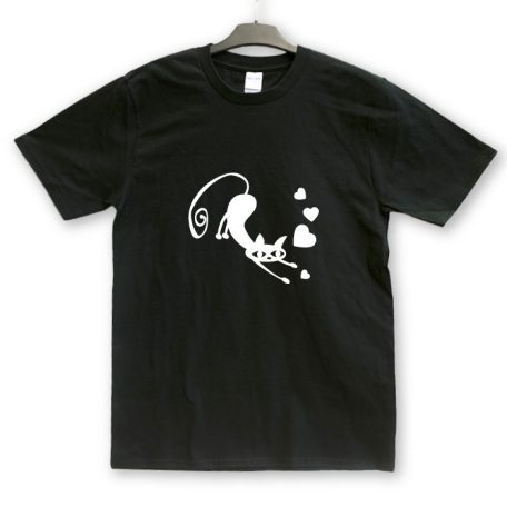 Szerelmes cica unisex póló