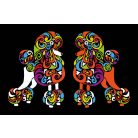 Színes uszkár poszter