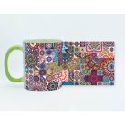 Színes mandala bögre