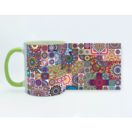 Színes mandala bögre