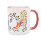 Színes uszkár bögre