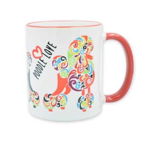 Színes uszkár bögre