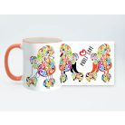 Színes uszkár bögre