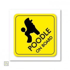 Uszkár kölyök angol frizurás autómatrica 