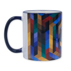 Op-art Bach kockás bögre