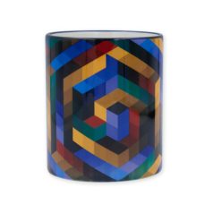 Op-art Bach kockás bögre