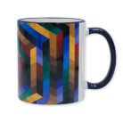 Op-art Bach kockás bögre