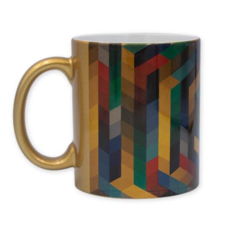 Op-art Bach kockás bögre