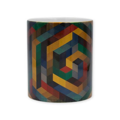 Op-art Bach kockás bögre