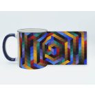 Op-art Bach kockás bögre