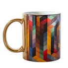 Op-art Bach kockás bögre