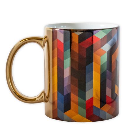 Op-art Bach kockás bögre