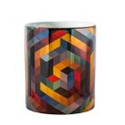 Op-art Bach kockás bögre