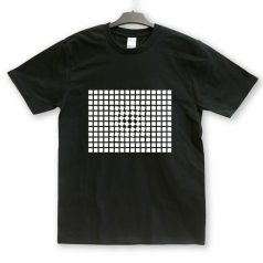 Op-art eridangd kockás póló