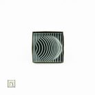 Op-art fekete alapú kör gyűrű