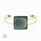 Op-art fekete alapú kör karkötő