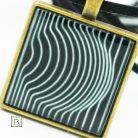 Op-art fekete alapú kör nyaklánc