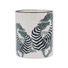 Op-art futó zebrás bögre