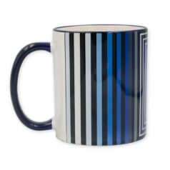 Op-art kék négyzetek bögre