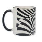 Op-art két zebrás bögre
