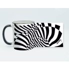 Op-art két zebrás bögre