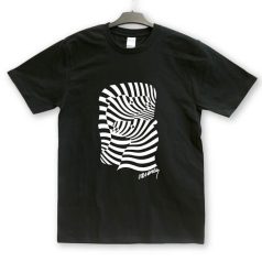 Op-art két zebrás póló