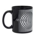 Op-art kör fekete bögre