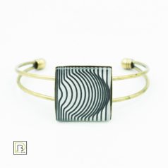 Op-art kör karkötő