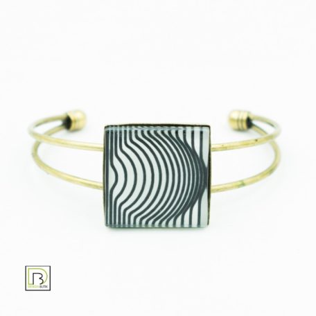 Op-art kör karkötő