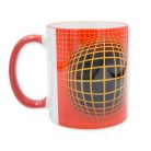 Op-art narancs bögre