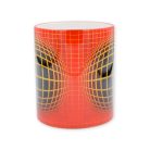 Op-art narancs bögre