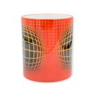 Op-art narancs bögre