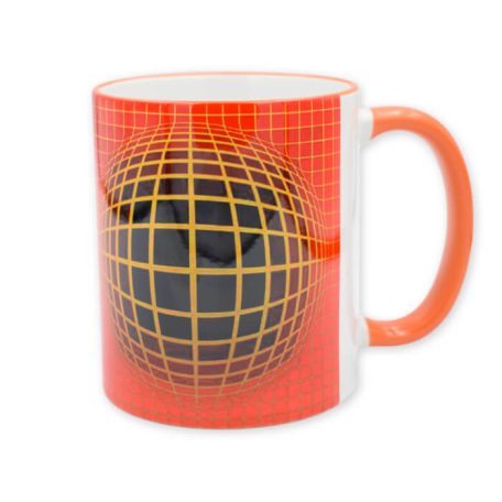 Op-art narancs bögre