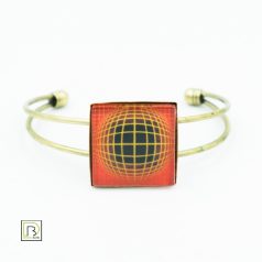 Op-art narancs karkötő