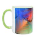 Op-art négyszínű bögre