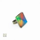 Op-art négyszínű gyűrű