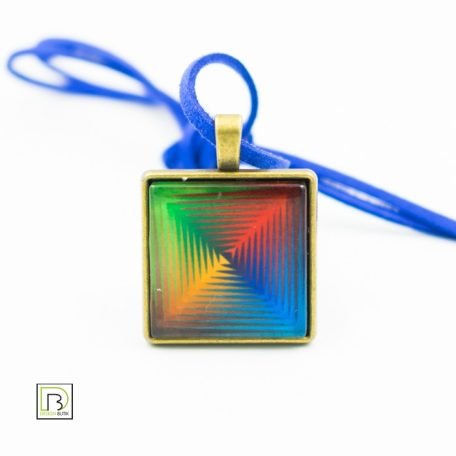 Op-art négyszínű nyaklánc