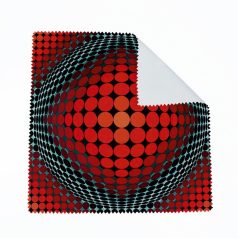 Op-art piros körös szemüvegtörlő