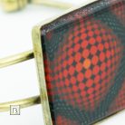 Op-art piros körös karkötő