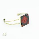 Op-art piros körös karkötő