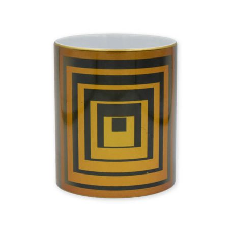 Op-art sárga négyzetek bögre