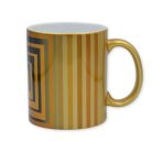 Op-art sárga négyzetek bögre