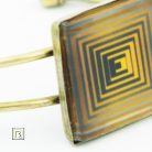 Op-art sárga négyzetek karkötő